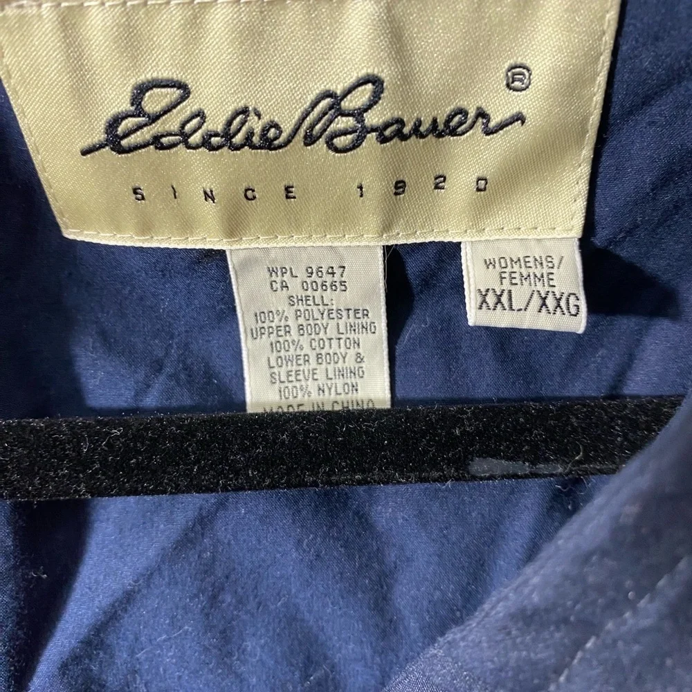 Eddie Bauer jacket zipper and snap closure inside waist drawstring Sz 2X